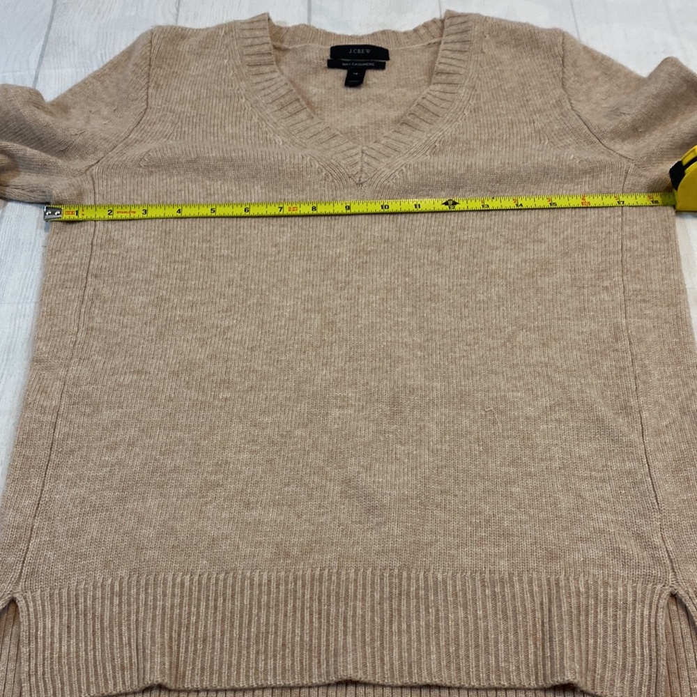 J.Crew Cashmere Blend Sweater with Leather Trim - Picture 4 of 5